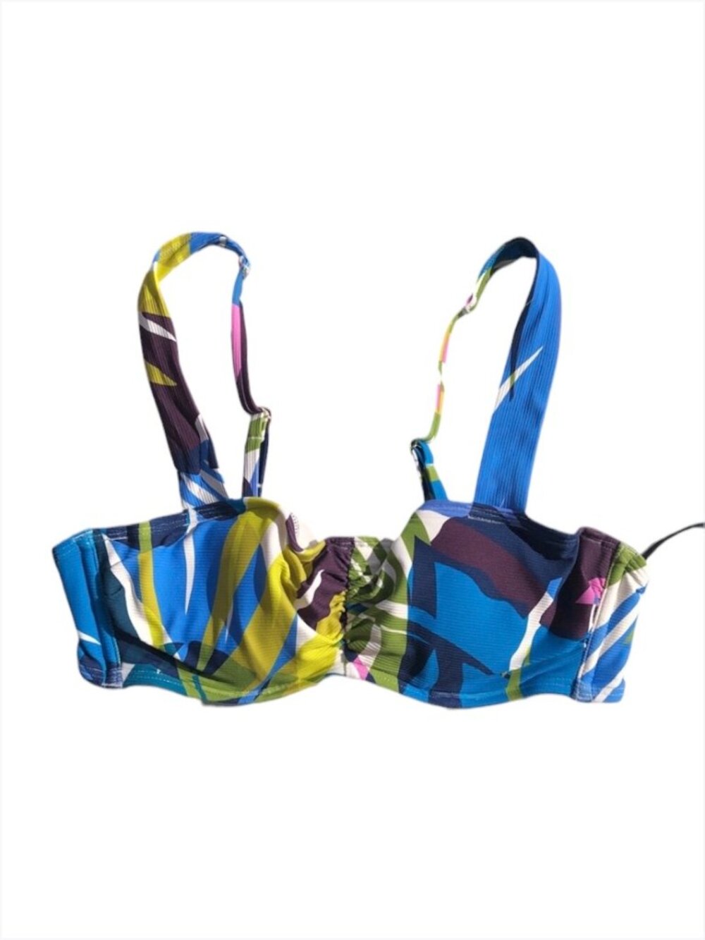 Shade & Shore Colorful Abstract Print Bikini Top, 32B